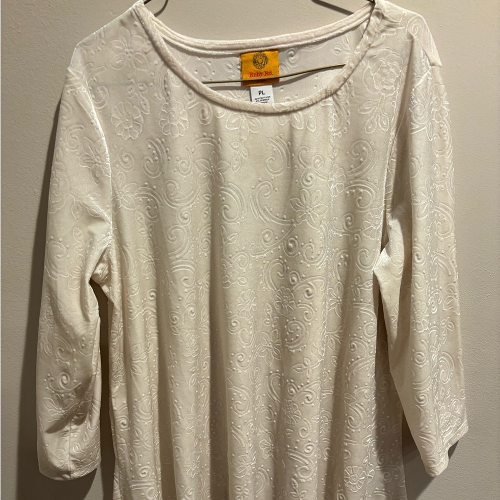 Ruby Road PL velvety feeling blouse.